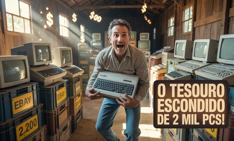 Achado de 2.200 computadores antigos esquecidos em celeiro gera fortuna no eBay e resgata tecnologia que antecipou a internet moderna.