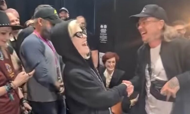 Kelly Osbourne is engaged! Ozzy Osbourne's daughter is shocked as her boyfriend Sid Wilson gets down on one knee backstage at her rockstar dad's final gig