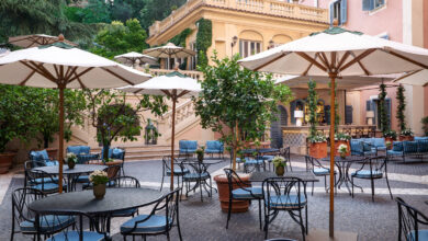 Restaurante do Hotel de Russie, do grupo Rocco Forte Hotels, em Roma