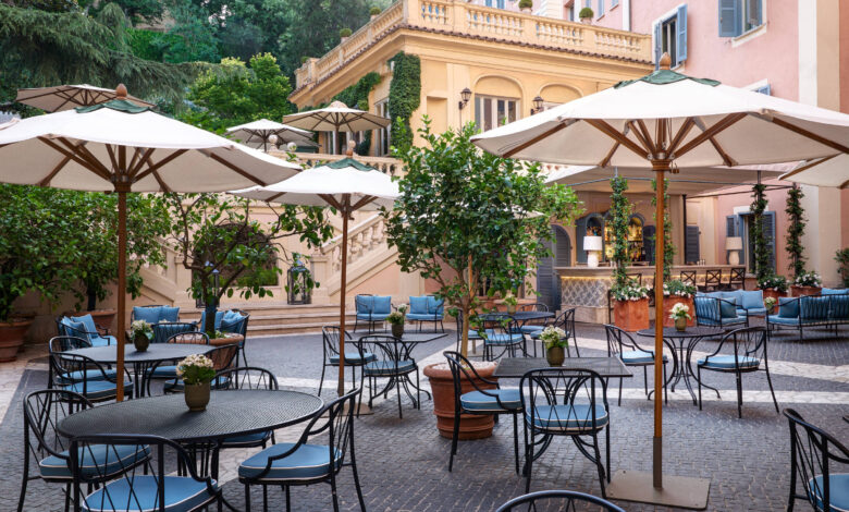 Restaurante do Hotel de Russie, do grupo Rocco Forte Hotels, em Roma