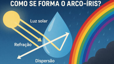 Arco-íris, arco, céu, natureza