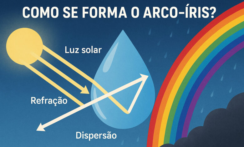 Arco-íris, arco, céu, natureza