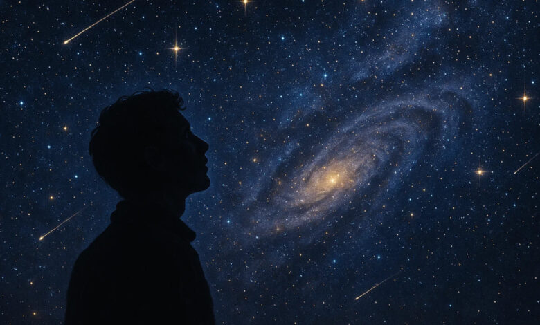 Você pode estar vendo estrelas que já morreram há milhares de anos — entenda como a luz guarda segredos do passado do universo. (Imagem: Reprodução/IA)