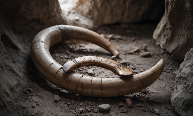 Arqueólogos encontram bumerangue esculpido em presa de mamute que pode ser o mais antigo já descoberto