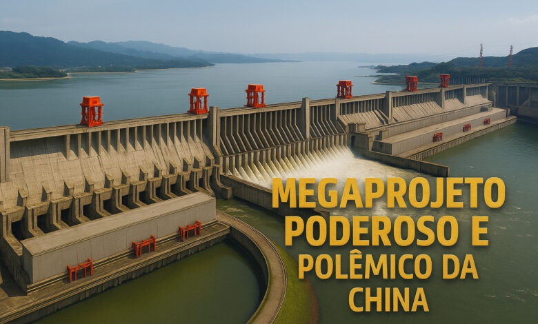 Barragem Três Gargantas: 28 milhões de m³ de concreto, 463 mil t de aço e armazenamento de 40 km³ de água. Esse famoso megaprojeto é o mais poderoso e polêmico da China