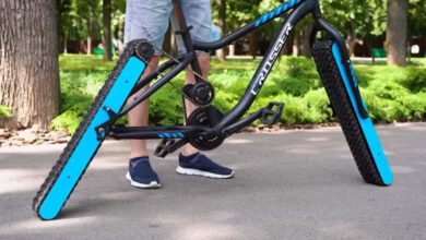 Bicicleta, Rodas, Esteiras metálicas