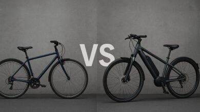 Bicicleta elétrica, Bicicleta tradicional, comparativo