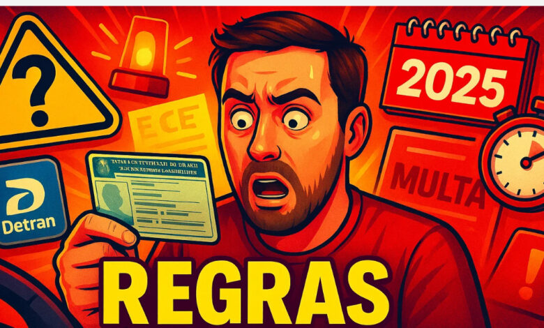 Nova lei da CNH segue em vigor em 2025 e afeta motoristas de todas as idades com regras rígidas, prazos curtos e exames obrigatórios.(Imagem: Reprodução/IA)