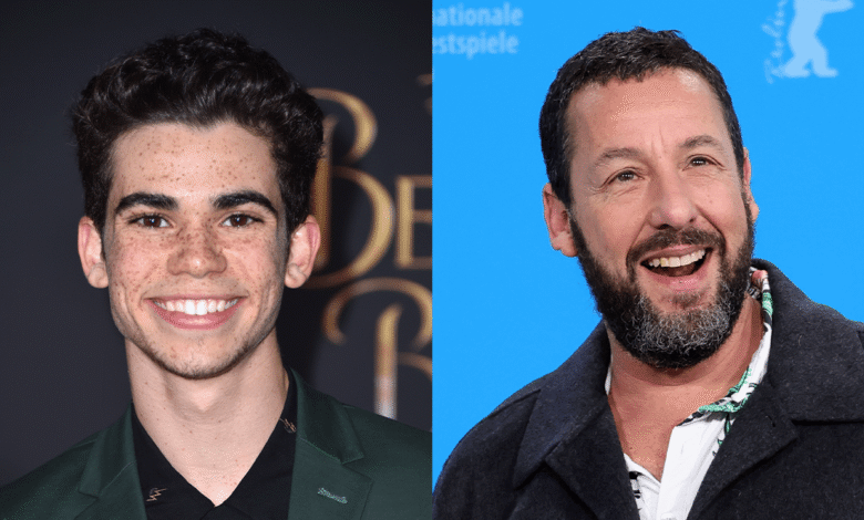 Cameron Boyce in 2017; Adam Sandler.