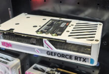 A prototype GPU from Colorful featuring two M.2 SSD storage slots