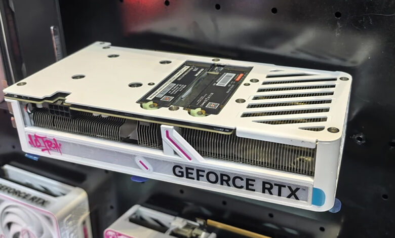 A prototype GPU from Colorful featuring two M.2 SSD storage slots