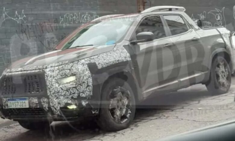 Nova Fiat Toro 2026 é flagrada exibe as mudanças no visual