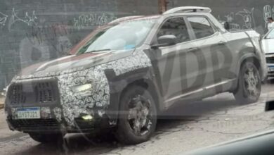 Fiat Toro 2026 é flagrada quase sem disfarces e adota grade do Panda