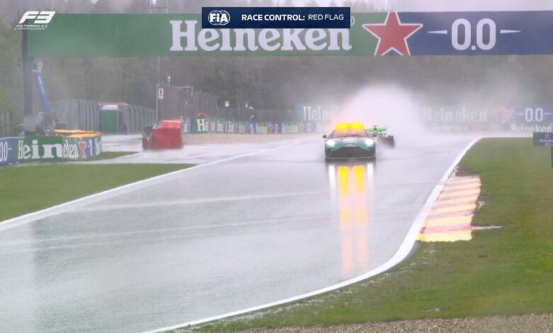 Chuva provoca cancelamento da corrida principal da F3 na Bélgica