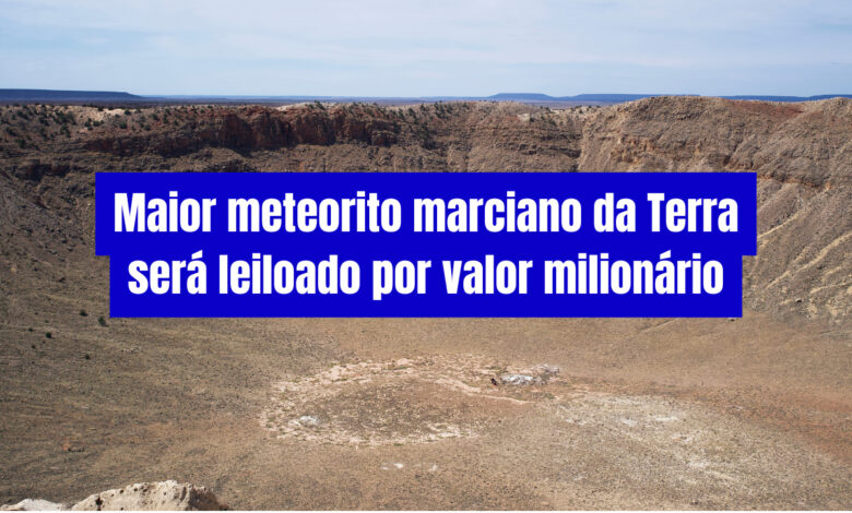 Meteorito de Marte mais pesado já encontrado na Terra será leiloado por até R$ 21 milhões; evento ocorre em julho, em Nova York.
