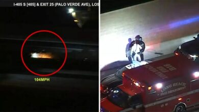 Motociclista escapa da morte em perseguição policial de alta velocidade na Califórnia