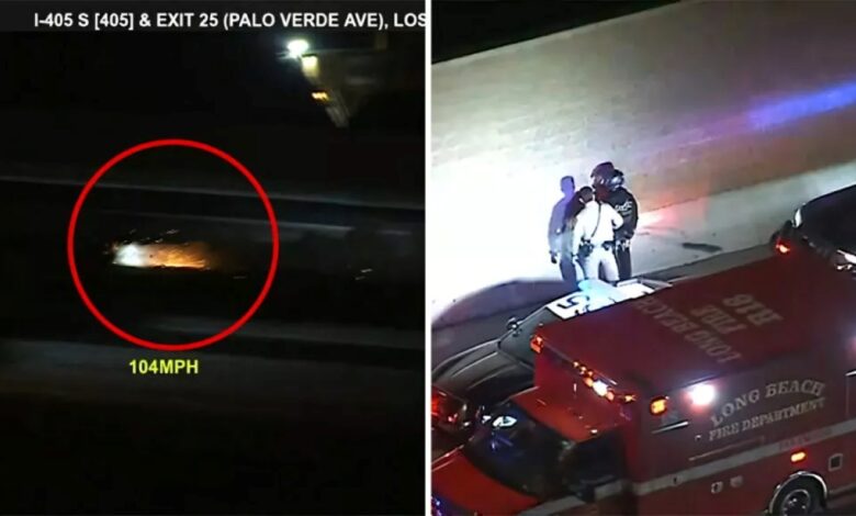 Motociclista escapa da morte em perseguição policial de alta velocidade na Califórnia