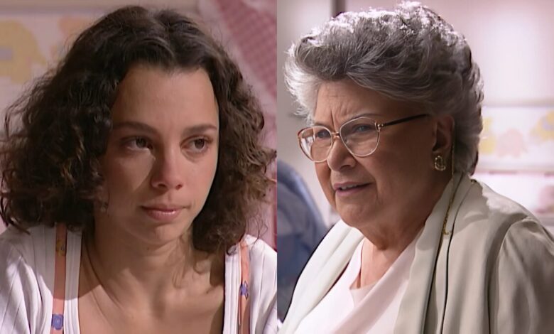 Olga da lição em Joyce durante visita em História de Amor