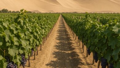 Cultivo de uvas no deserto do Peru, Deserto do Peru, Uvas, Peru