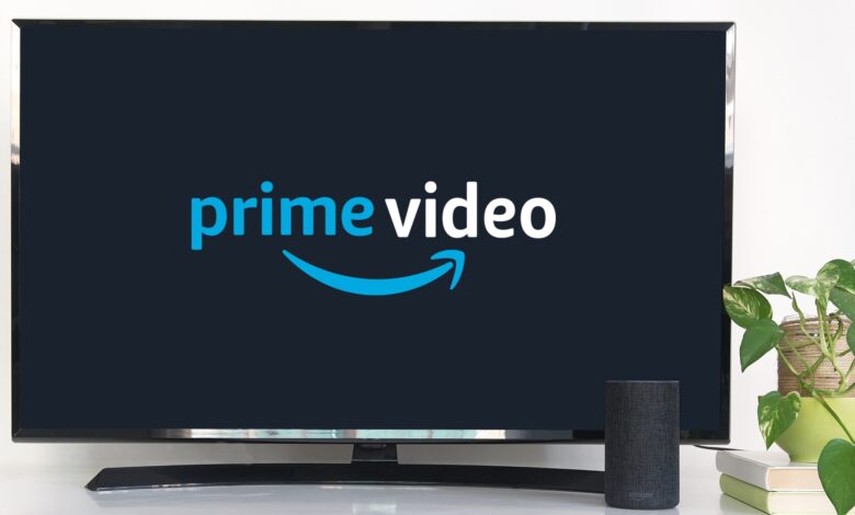 Amazon Prime Video logo on TV screen
