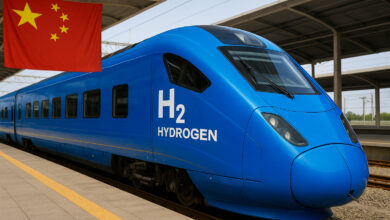 China - trem movido a hidrogenio - trem
