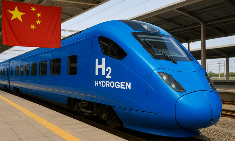 China - trem movido a hidrogenio - trem