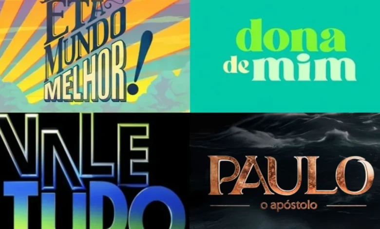 Logomarcas das novelas. Foto: Divulgação Globo/Record