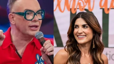 Felipeh Campos e Pâmela Lucciola. Foto: Reprodução SBT e Band