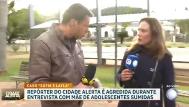 Lucas Martins agride Grace Abdou. Foto: Reprodução/Record