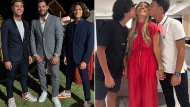 Ex-casal, Hulk e Iran Ângelo parabenizam os filhos aniversariantes