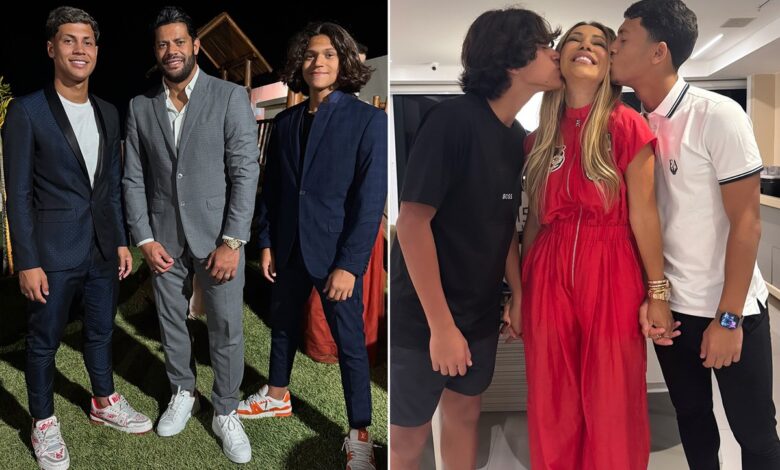 Ex-casal, Hulk e Iran Ângelo parabenizam os filhos aniversariantes