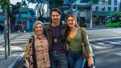 Arlete Salles, Romulo Estrela e Sophie Charlotte. Foto: TV Globo