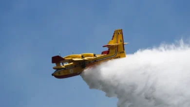 Incendio a Osilo: in azione squadre di terra e un Canadair