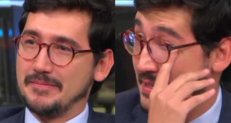 Klava, chamado pelos colegas de TV de 'Nilsinho', segurou o choro com a manifestação de carinho ao vivo