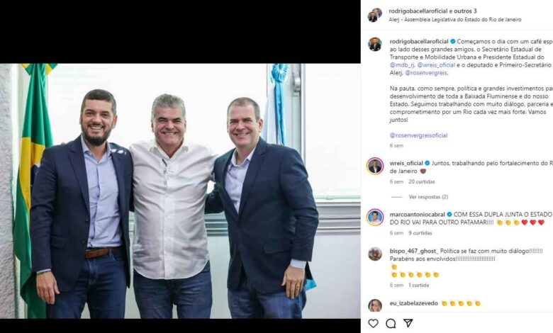 Secretário de Transportes do RJ, Washington Reis é exonerado pelo governador em exercício, Bacellar, durante viagem de Castro | Rio de Janeiro