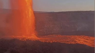 Erupção do Kilauea mobiliza autoridades no Havaí por risco de vidro vulcânico na pele
