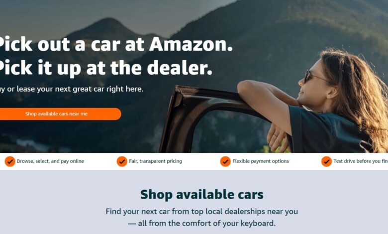 Amazon começa a vender carros usados