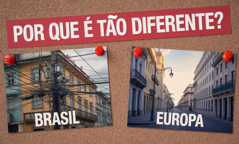 Por que o Brasil ainda convive com um emaranhado de fios nos postes enquanto o mundo enterra sua fiação há mais de 100 anos