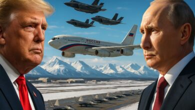 Caças dos EUA escoltaram avião de Putin no Alasca com quatro F-35 de quinta geração, projetados para missões furtivas estratégicas