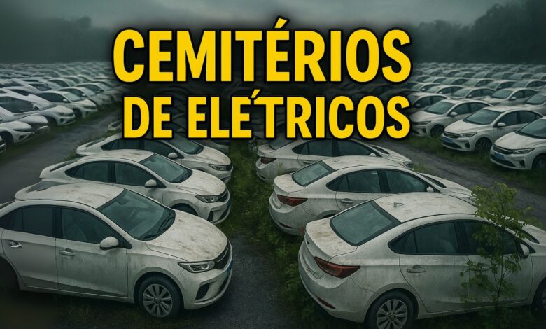 Cemitérios de carros elétricos na China revelam milhares de veículos abandonados após cortes de subsídios e falência de aplicativos.