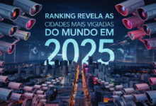 Ranking revela as cidades mais vigiadas do mundo em 2025: metrópoles concentram até 1 câmera para cada 2 habitantes e lideram a lista global de vigilância