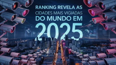 Ranking revela as cidades mais vigiadas do mundo em 2025: metrópoles concentram até 1 câmera para cada 2 habitantes e lideram a lista global de vigilância