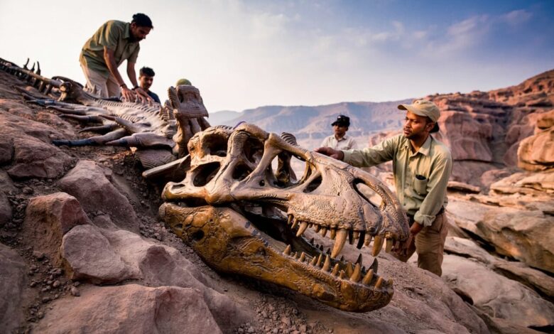 Pesquisadores descobrem fóssil de nova espécie de dinossauro carnívoro na Índia