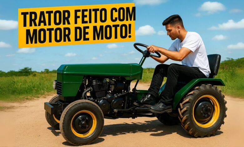 Jovem da Bahia cria trator com motor de moto e peças reaproveitadas, inovando na agricultura com projeto sustentável e acessível.