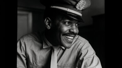 Martinho da Vila jovem entre a farda militar e o samba brasileiro