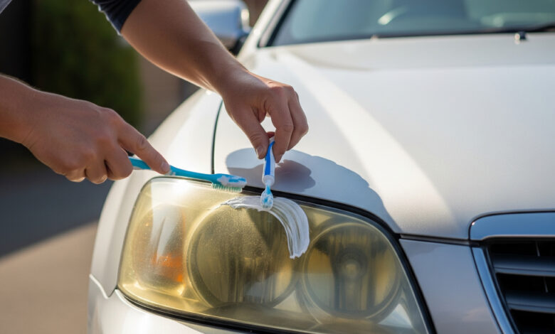Aprenda o truque simples e barato para limpar o farol do carro com pasta de dente, removendo o amarelado e restaurando o brilho com segurança.