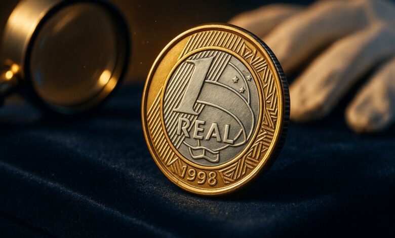 Moeda de 1 real de 1998 se destaca como raridade e tem potencial de valorização constante no mercado especializado