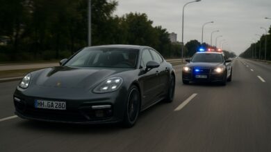 Motorista é multado em R$ 5.700 por dirigir a 321 km/h na Autobahn, em área com limite de 120 km/h.