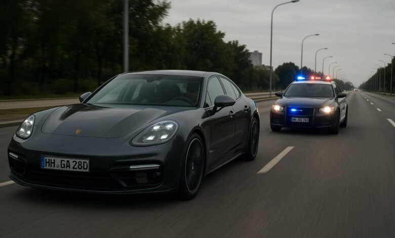 Motorista é multado em R$ 5.700 por dirigir a 321 km/h na Autobahn, em área com limite de 120 km/h.
