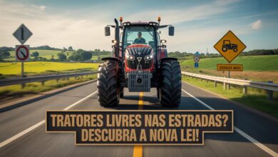 Santa Catarina aprova lei para tratores nas rodovias. Placas e zonas rurais sinalizadas ampliam segurança e garantem direitos dos agricultores.